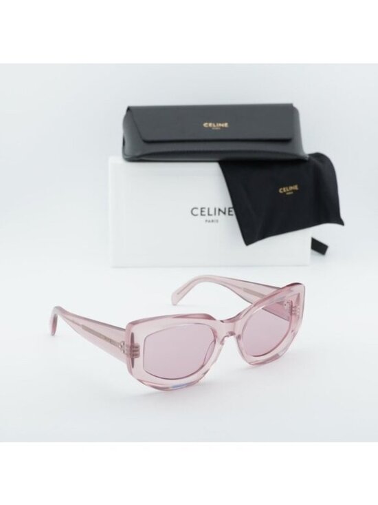 Celine CL40277I 72Y Cat Eye Sunglasses - Transparent Pink/Pink main image 9